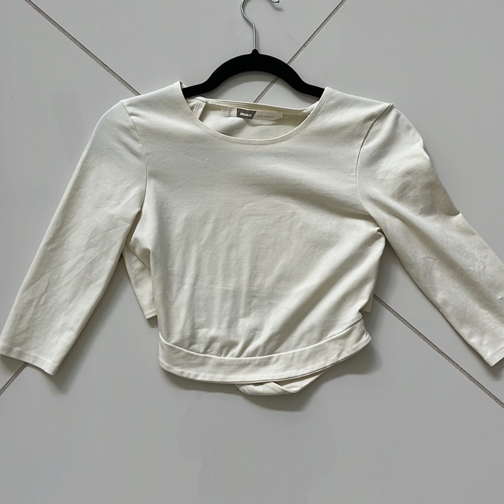 Beige crop top